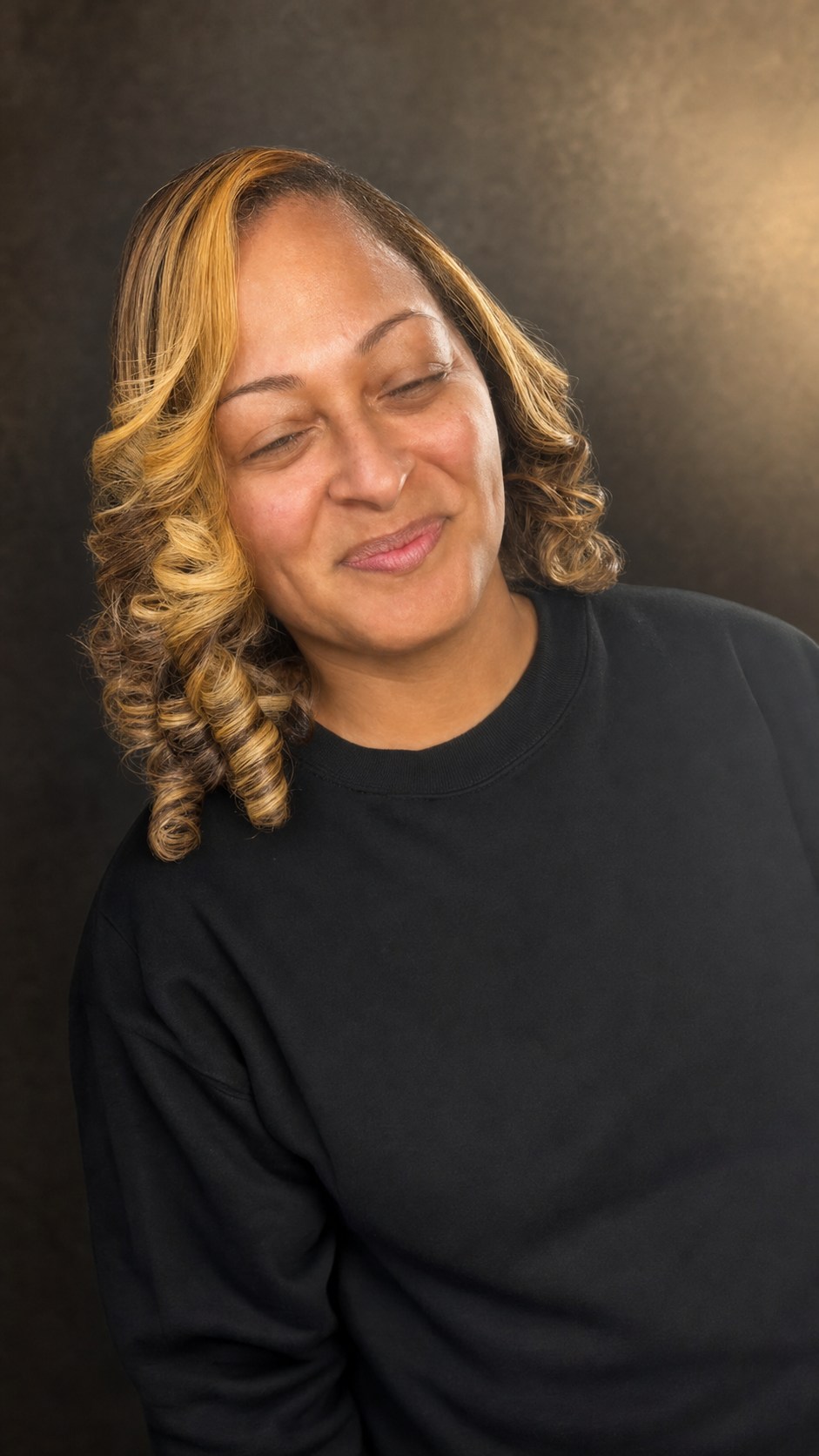 Golden dimensional hair color by Teddy Chisom