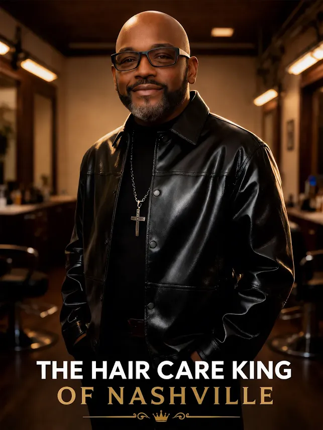 Teddy Chisom, The Hair Care King of Nashville, in his salon
